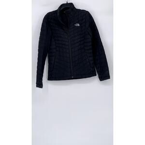 THE NORTH FACE Women's Black Zip-Up Stand Collar Thermoball Jacket SZ S